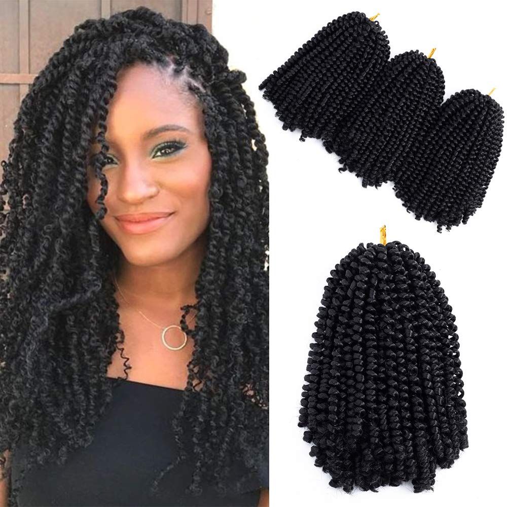 2020 2018 New Style 3packs 8inch Spring Twist Crochet Braids Hair