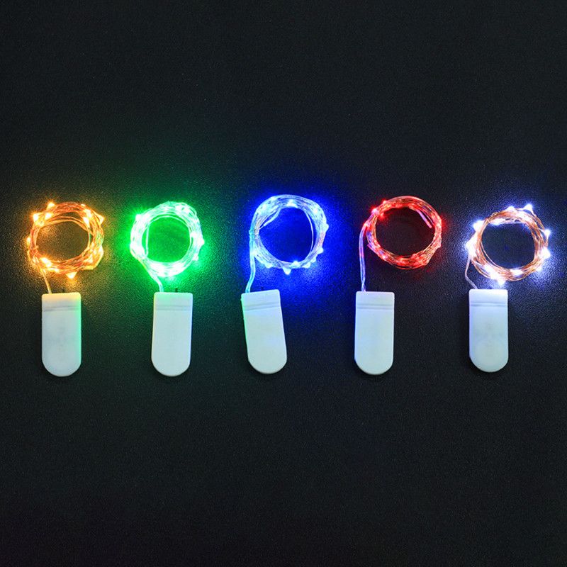 LED Copper Wire String Lights CR2032 Button Cell Battery Rice String