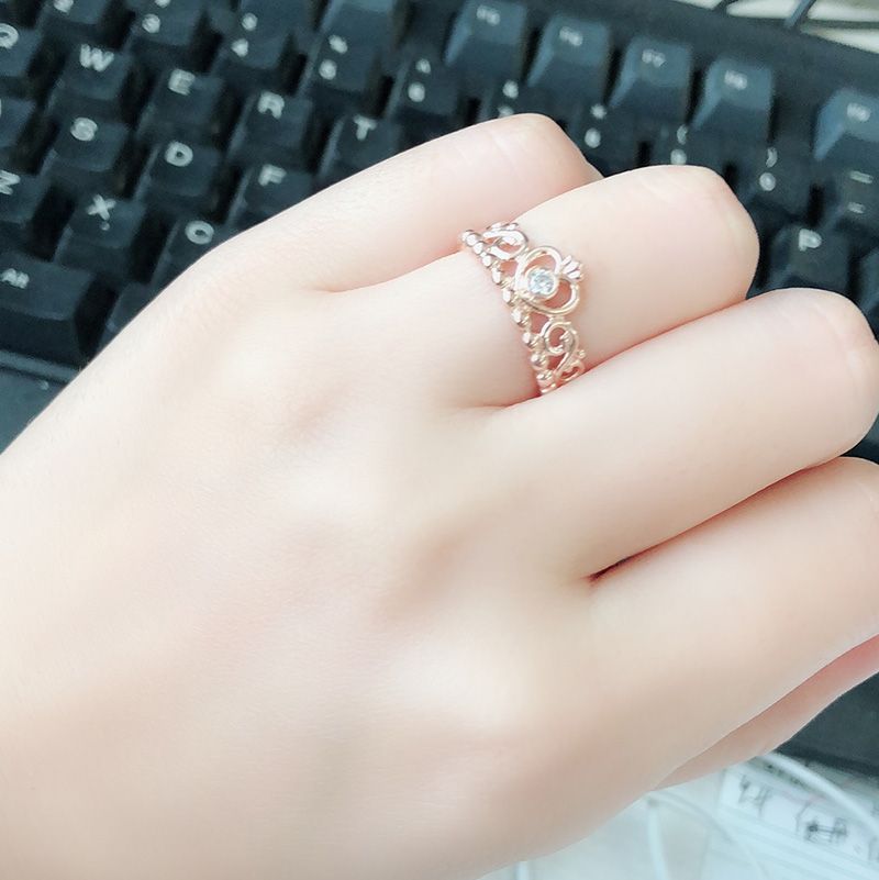 Compra Linda Joyería Muchachas De Las Mujeres ANILLO 18 Quilate 925 Anillos  De Plata Para Los Conjuntos De Anillo De La Corona De Pandora Princesa  Tiara Con La Caja Del Logotipo Original