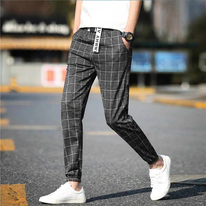 plaid pants mens casual