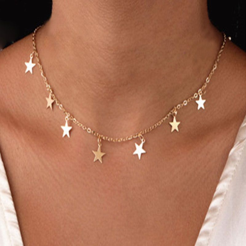 Compra Suqi Sin Desvanecimiento De Acero Inoxidable Animal Estrellas  Mariposa De Oro Collar De La Mujer Gargantilla Colgantes De Los Collares De  Cadena De Joyería Hembra Regalos Barato | Entrega Rápida Y