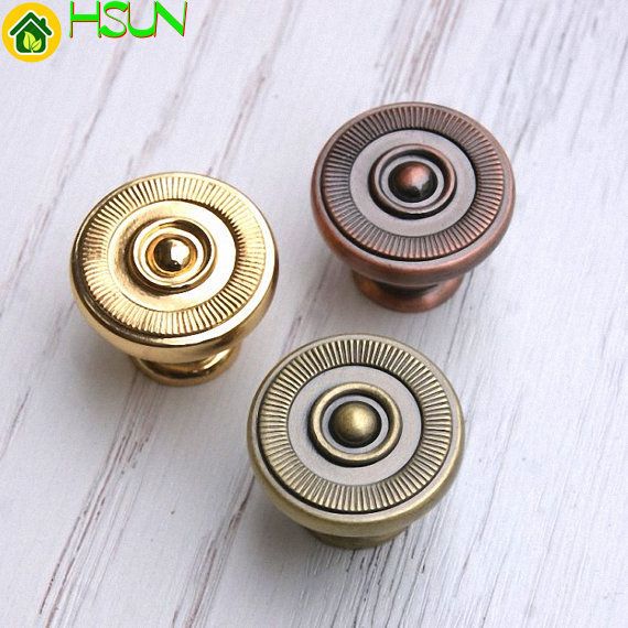 2020 Metal Drawer Knobs Pulls Bronze Copper Gold Dresser Knobs