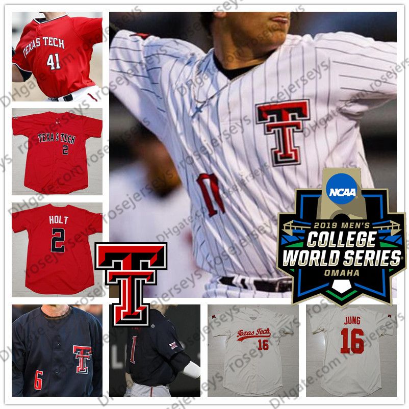 texas tech pinstripe baseball jersey