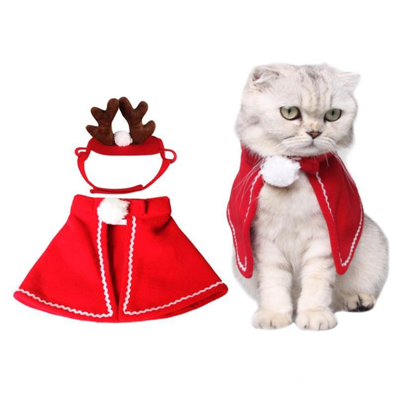 Escudo del traje del de ropa del gato perro mascota traje de Santa Claus