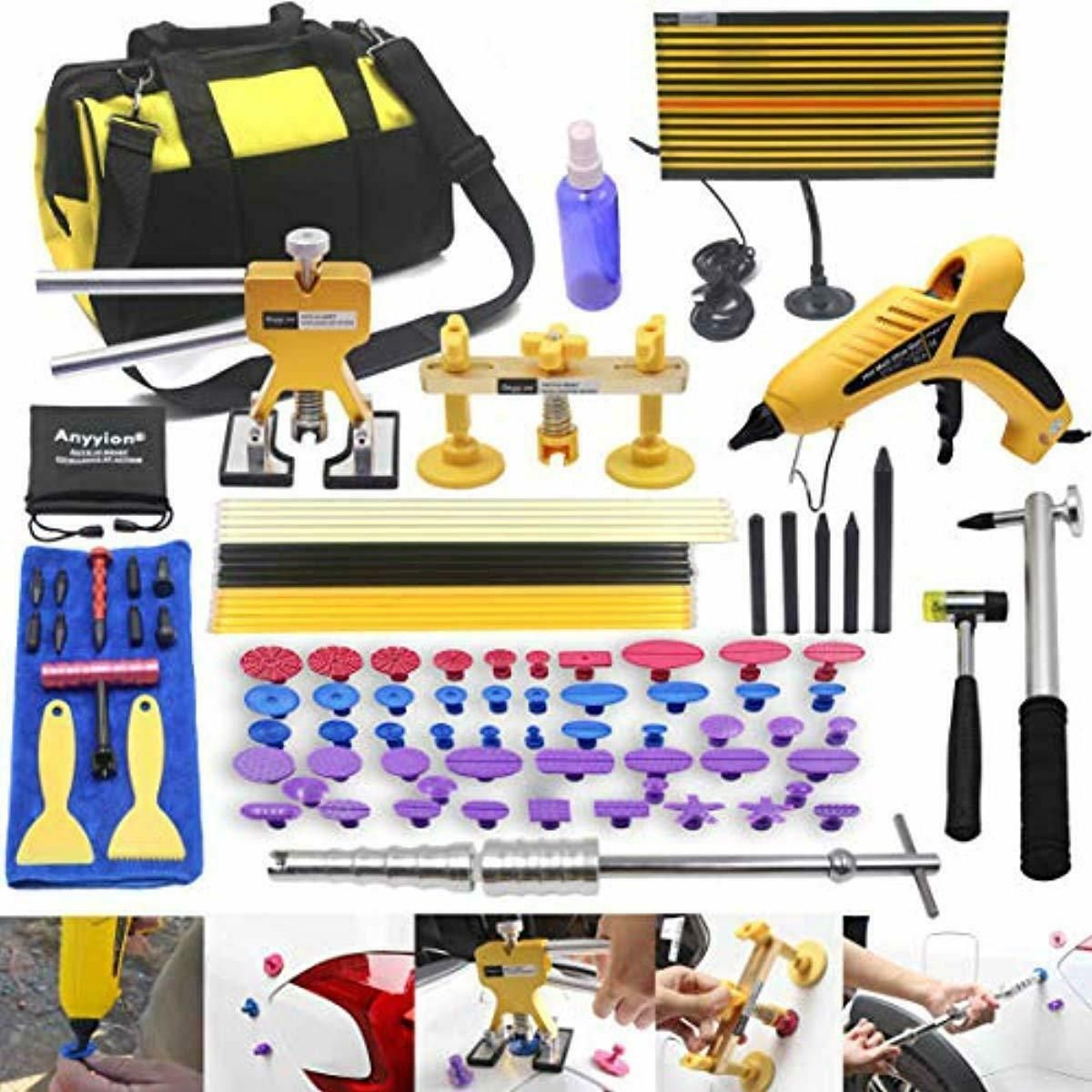 Danno Dellautomobile Auto Rimozione Dellammaccatura della Carrozzeria Kit Rimozione Ammaccature Auto Senza Vernice 26 Pezzi PDR Kit Riparazione Ammaccature, Danni alla Grandine