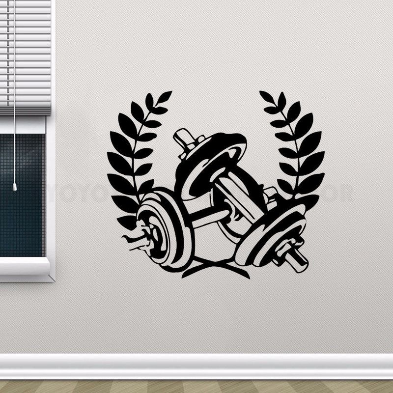 Fitness Club Wall Sticker Body Building Fashion Car Styling Decor