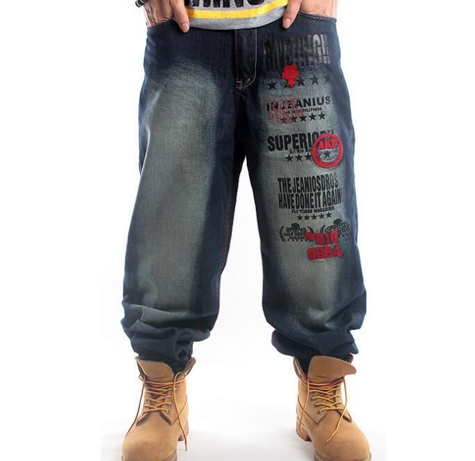 Compra Nueva Popular Street Hiphop Punk Boy Jeans Para Hombres Cráneo  Bordado Pantalones Largos Jeans Cómodos De La Costa Oeste De Los Hombres De  Harems Pierna Ancha Ropa Barato | Entrega Rápida