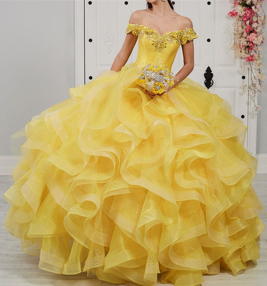 robe de bal jaune