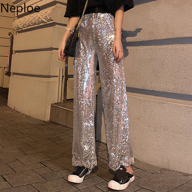 Compra Pantalones Para Mujer Capris Negroe Lentejuelas Brillantes Ocio Largo  2021 Primavera Estiramiento Alto Cintura Mujer Pantalón Pantalón Coreano  Brillante Pierna 58651 Barato | Entrega Rápida Y Calidad | Es.Dhgate