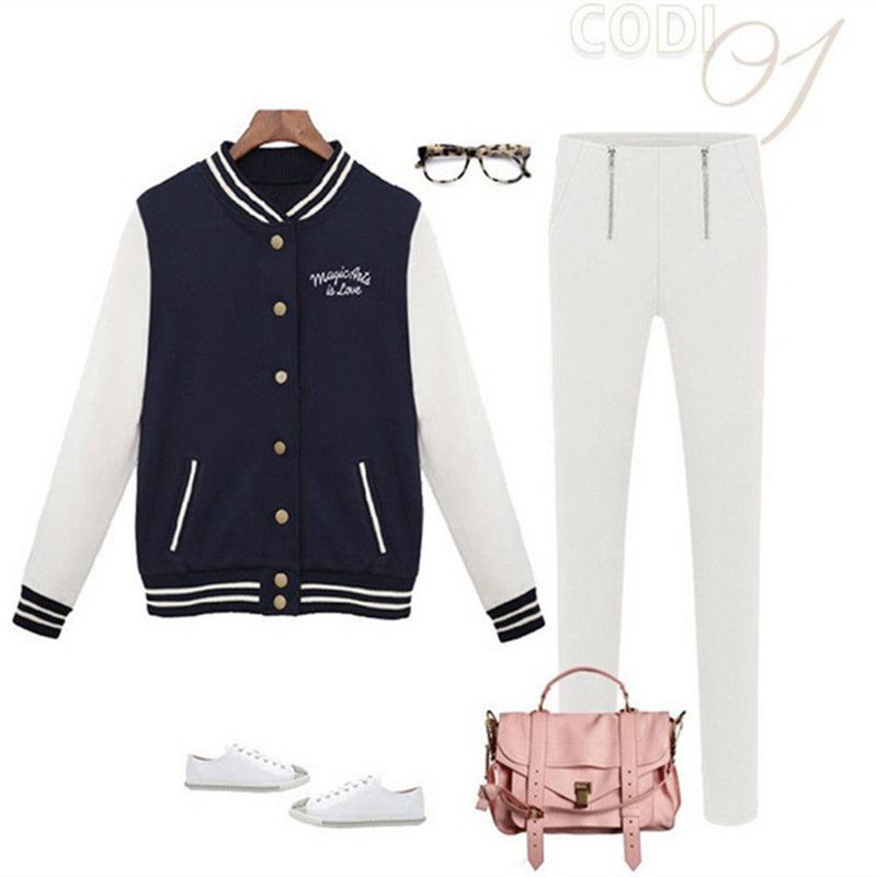 Großhandel Frauen Baseball Jacke Casacos Femininos Adrette College Jacken Bomberjacke 2019 Neue Frühling Winter Mäntel Basic Outwear XXL T190606 Von Großhandel Frauen Baseball Jacke Casacos Femininos Adrette College Jacken Bomberjacke 2019 Neue Frühling Winter Mäntel Basic Outwear XXL T190606 Von