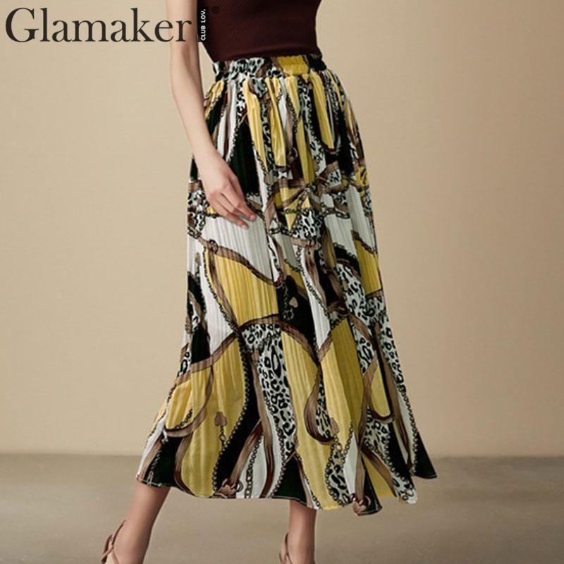 yellow pleated skirt korean