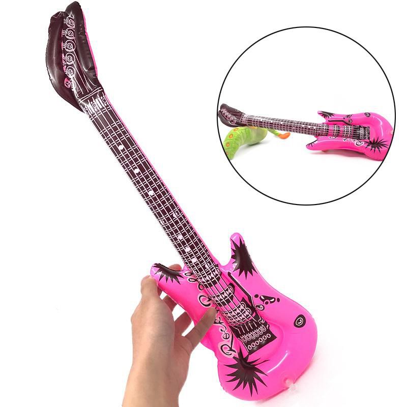 pink inflatable guitar