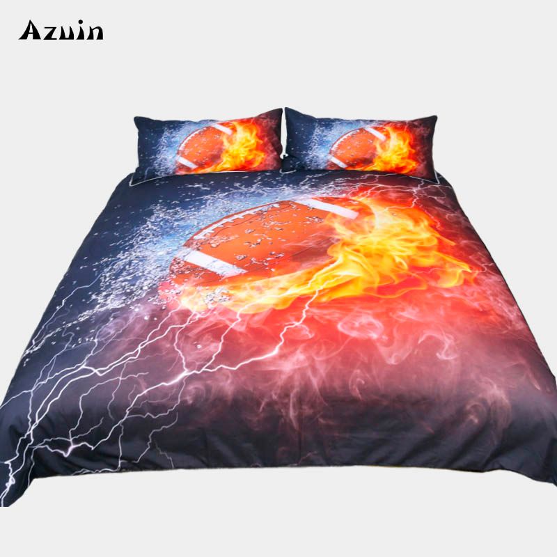 3d Football Printed Queen Comforter Sets Bedding King Twin Size