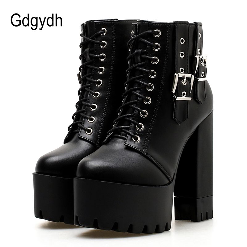 ladies black heeled ankle boots