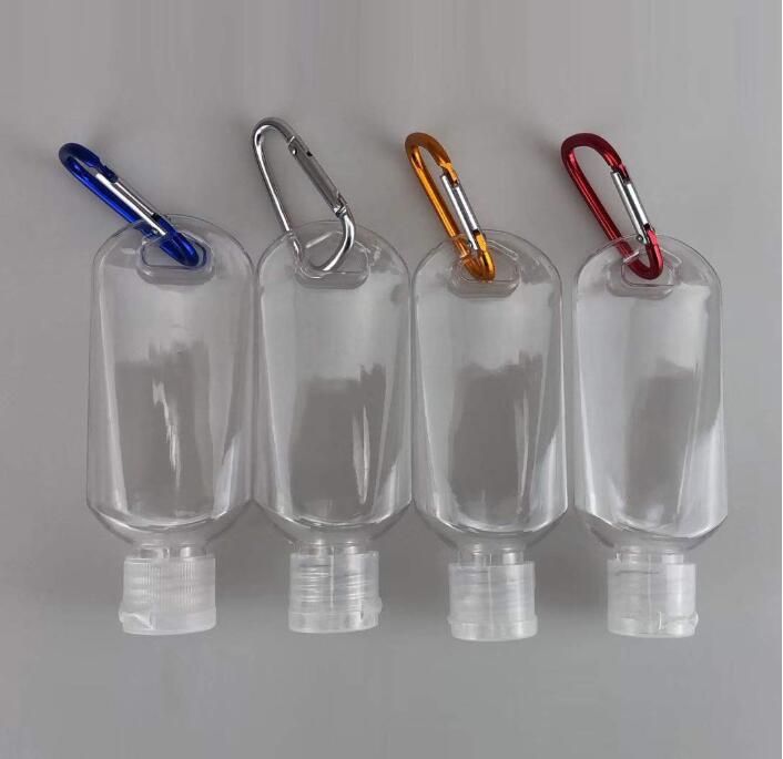 2021 Travel Plastic Clear Keychain Bottles With Hook Portable Travel