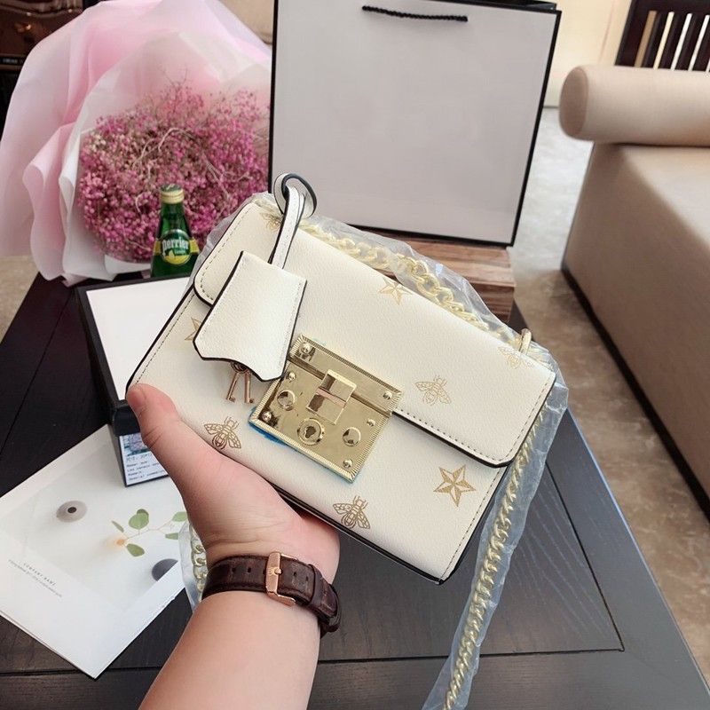 padlock bee star small shoulder bag