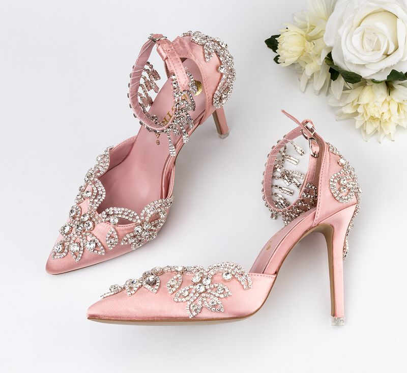 pink sandals for wedding