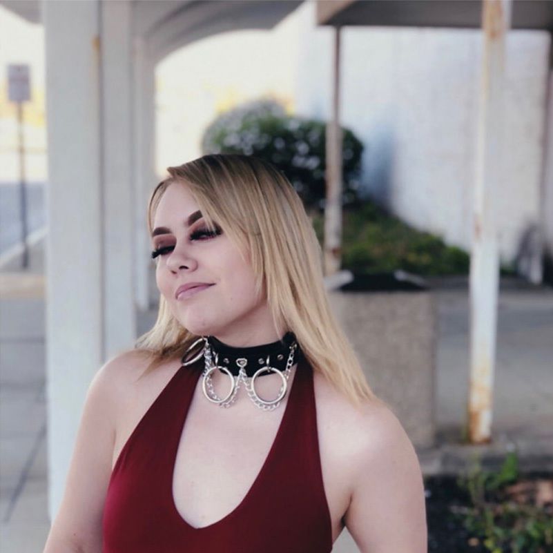 Leather Choker Collar For Women Goth 