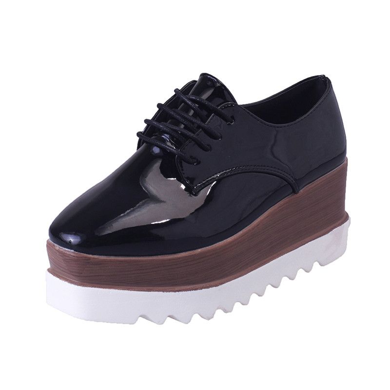 black platform brogues womens