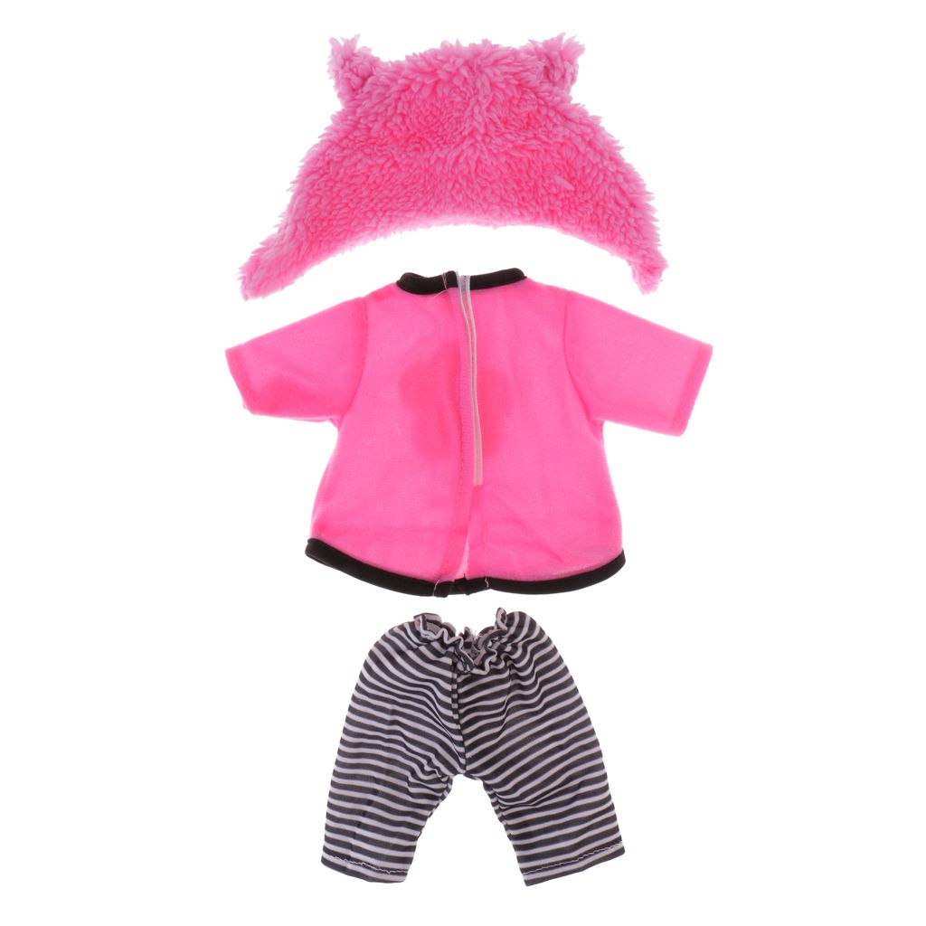Fashion Doll Clothes Floral Dress with Underpants for 16inch Salon Doll Pink