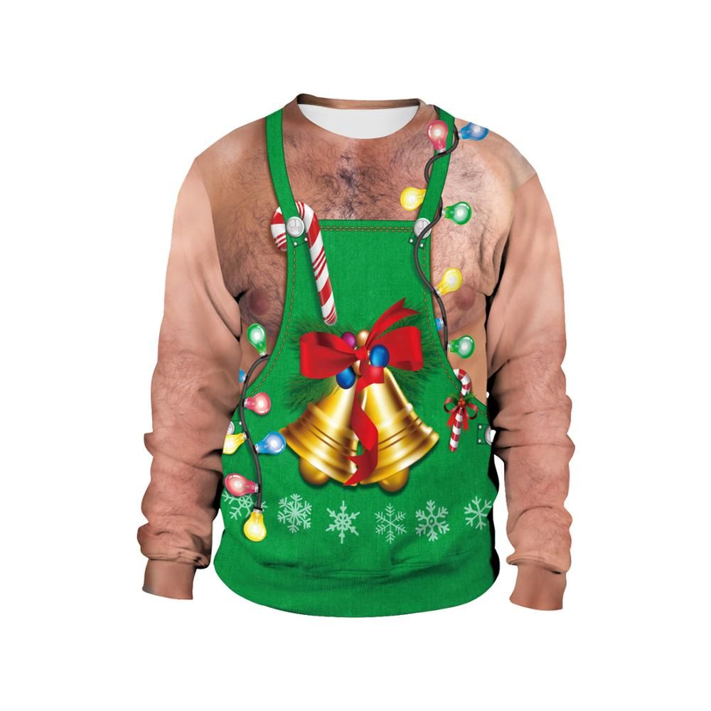 chest hair christmas sweater