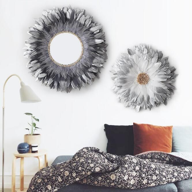 Compre Las Paredes Estan Decoradas Con Plumas La Mano De La