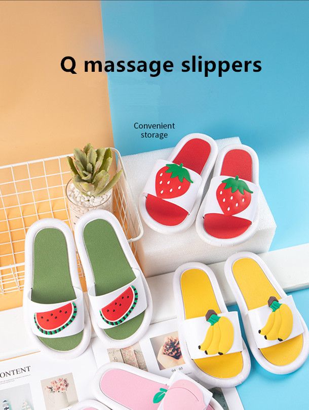 Compra Zapatillas De Frutas De Verano Femeninos Gruesa Antideslizantes  Sandalias Inferiores De La Historieta Linda Zapatillas Al Aire Libre Suave  De Sexo Femenino Fresco Inferior Interior Suave Barato | Entrega Rápida Y