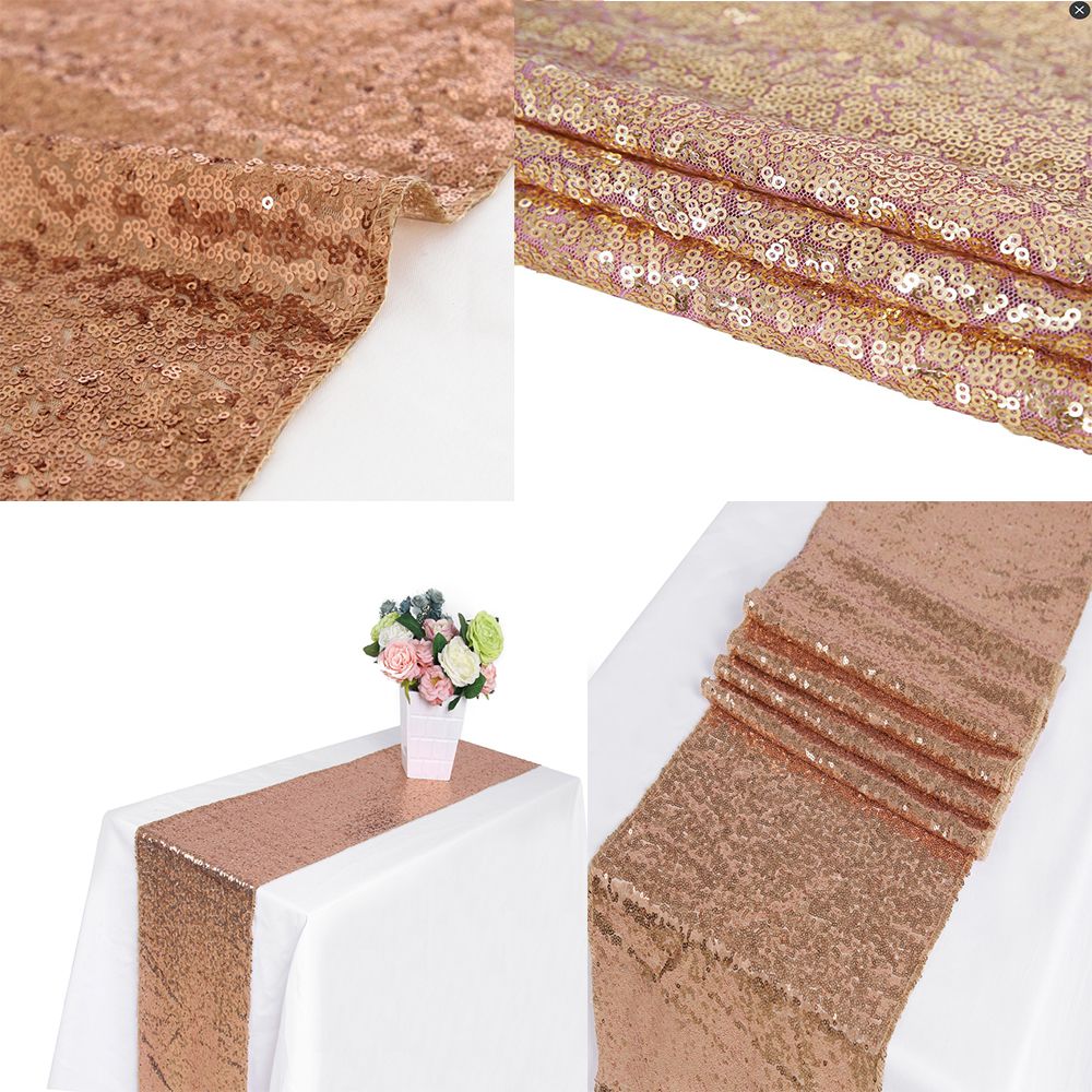 satin al 1 adet gul altin 12x72 inc pullu masa kosucu pullu runner dugun yemegi resepsiyon gelin dugun kosucu noel suslemeleri tl49 56