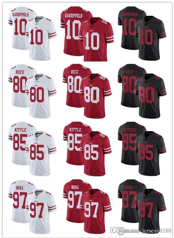 black and red niners jersey
