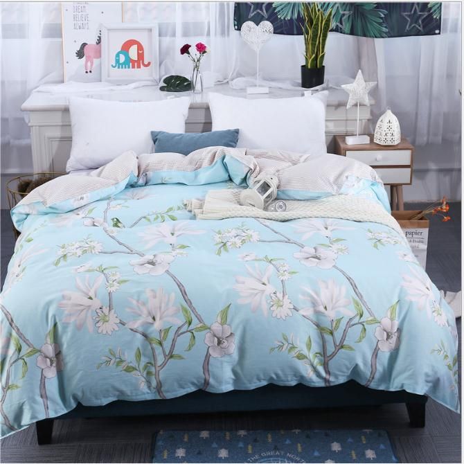 2020 Blue Flowers Twin Full Queen King Size Duvet Cover Single Bed