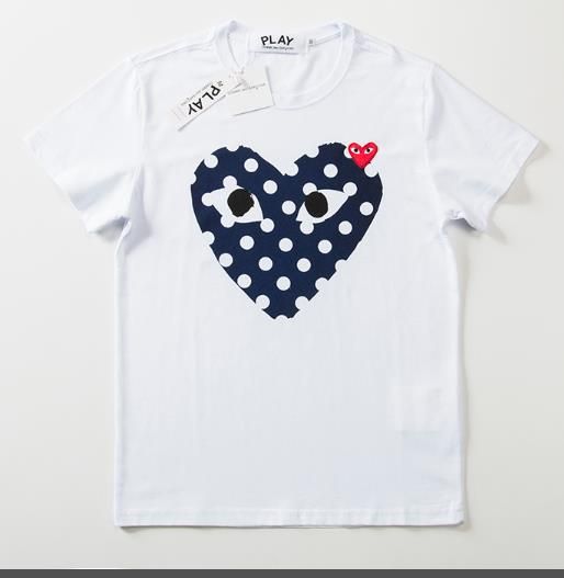 cdg half heart tee