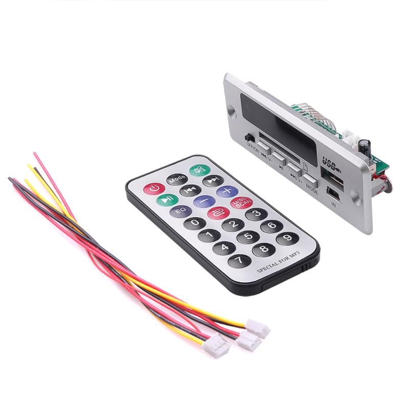 unir Orgullo flota Adaptador De Audio Estéreo Bluetooth V5.0 Reproductor MP3 Receptor  Inalámbrico 5V 12V Decodificador De MP3 Del Coche FM Radio Junta Módulo USB  TF De 28,95 € | DHgate