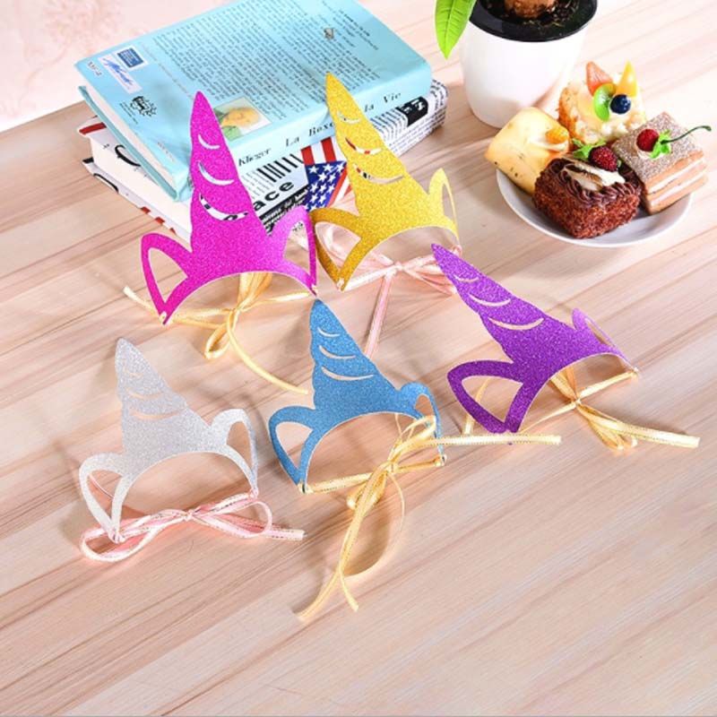 Kids Toy Baby Boy Girl Unicorn Birthday Hat Party Supplies Head