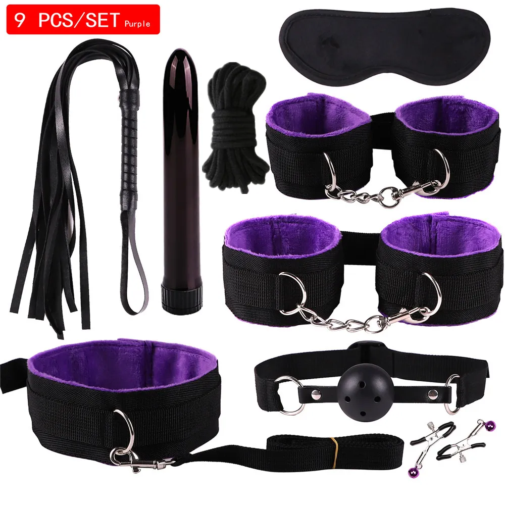 MwOiiOwM, Accesorios Exóticos, Juego De Bondage Sexual De Nailon, Lencería Sexy, Esposas, Cuerda De Látigo, Vibrador Anal, Juguetes Sexuales Para Adultos Para Parejas De 5,54 € DHgate imagen Foto