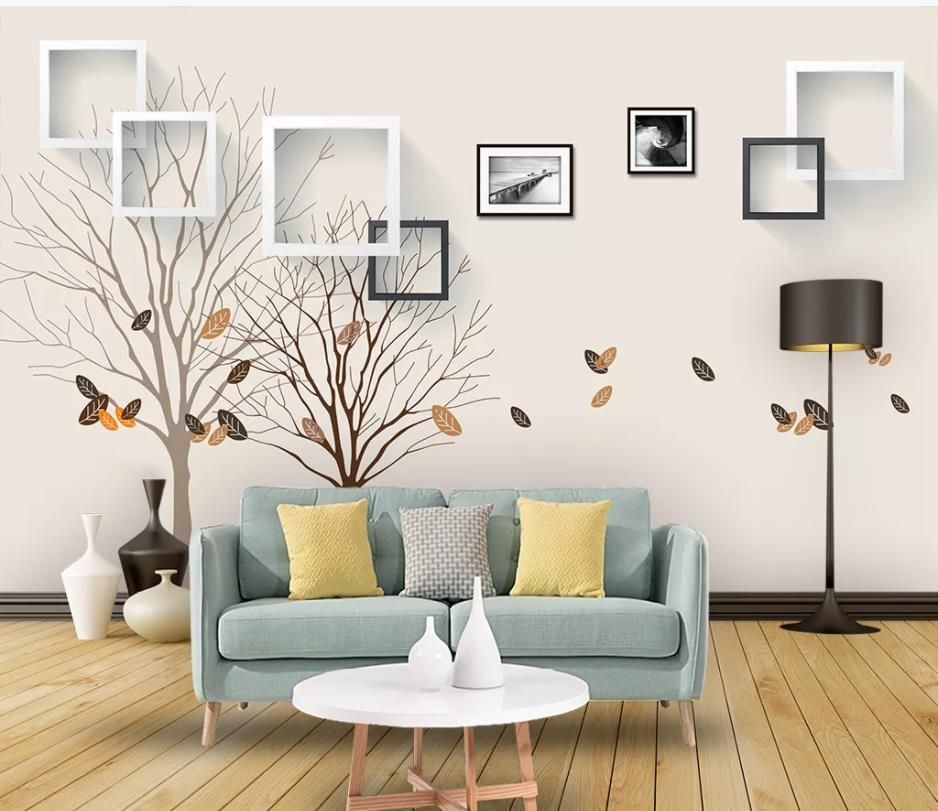 Modern Minimalist Twig Box Art Tv Background Wall Wallpaper For Walls 3 D For Living Room Free Wallpapers Backgrounds Free Wallpapers Download From
