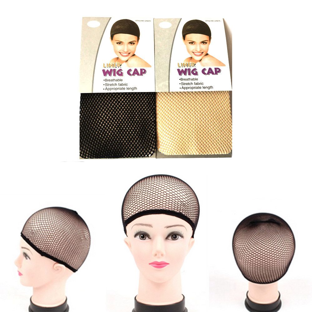 Black Beige Invisible Nylon Hair Nets With Elastic Women Men
