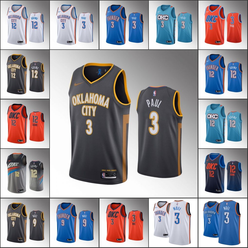 oklahoma thunder basketball jersey