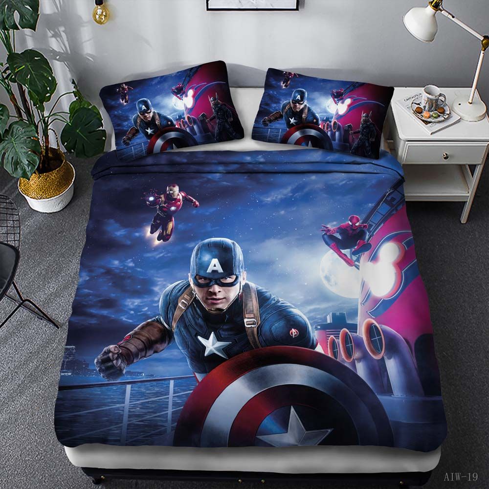 American Captain The Incredible Hulk Queen Size Luxury Bedding
