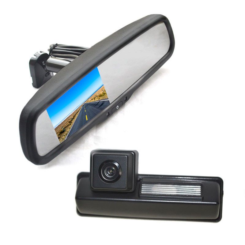 2021 Reverse Backup Camera + Replacement Rear View Mirror Monitor For