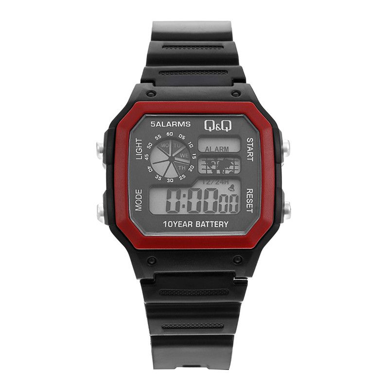 black digital wrist watch