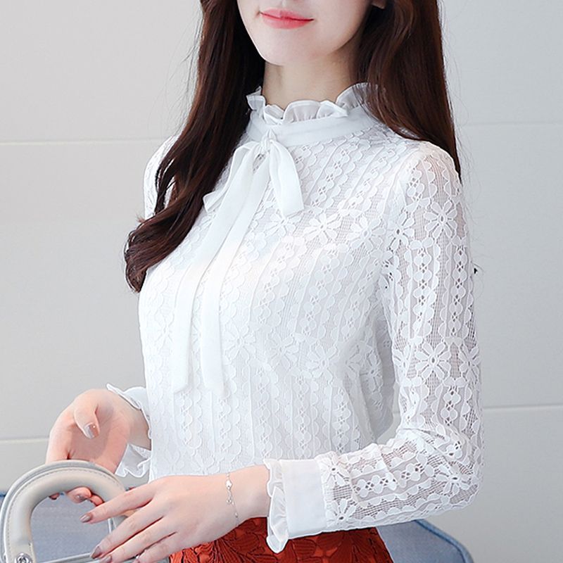 long sleeve lace shirt plus size