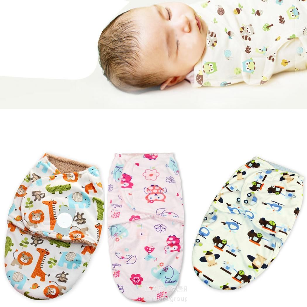 Baby Infant Swaddle Enveloppement Couverture Sac de couchage pour 0-6 Mois Coton