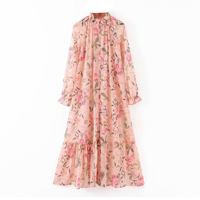 long sleeve boho midi dress
