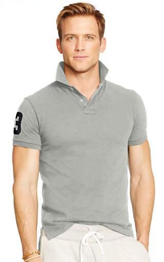 white polo shirt with brown horse