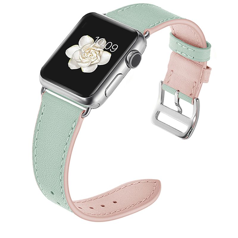 Laforuta Wrist Leather Strap For Apple Watch Band Series 4 Iwatch Bands 38 40mm 42 44mm Women Wristband Double Color Metal Watch Band Custom Watch Bands From Tengdingring 21 91 Dhgate Com