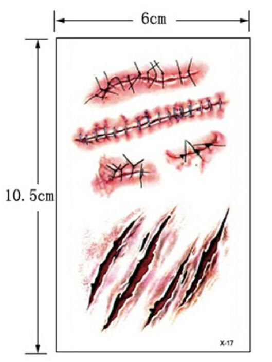 Autocolante temporária do tatuagem para presente cinza escuro 20 279080220 Compre Tattoo O Dia Das Bruxas Temporaria Impermeavel Instantaneo Costurado Wound Scars Assustadores Tatuagem Conveniente Da Etiqueta Para A Decoracao De Halloween De Asa0608 38 04 Pt Dhgate Com