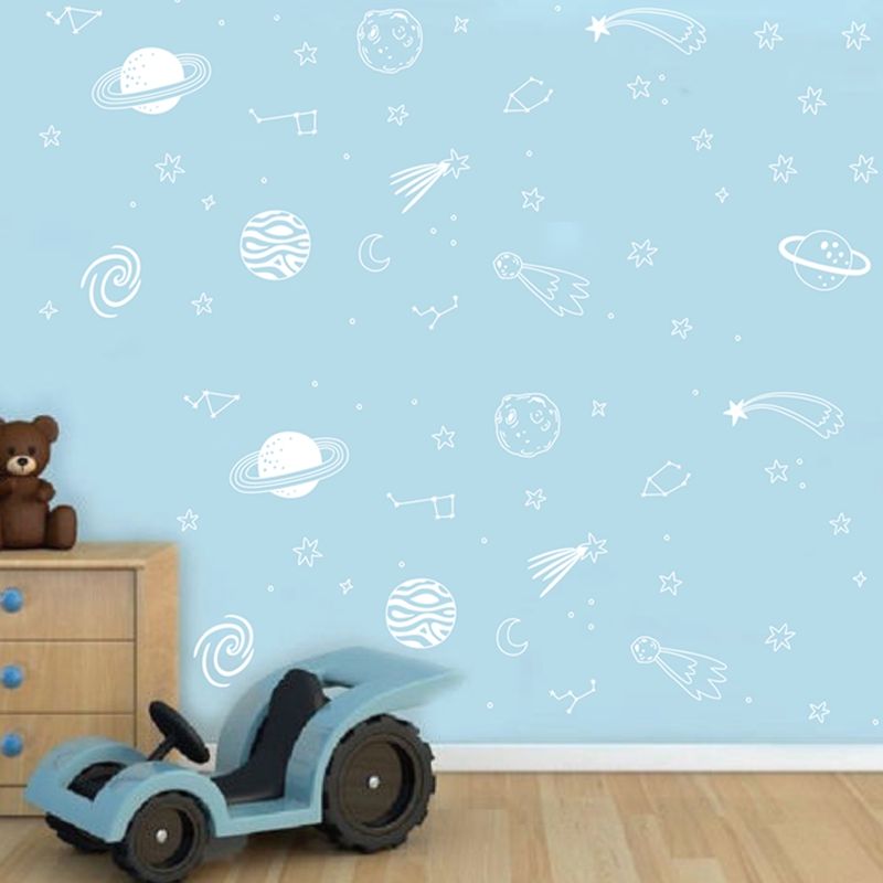Universe Space Wall Decals Star Planet Vinyl Wall Sticker Nursery