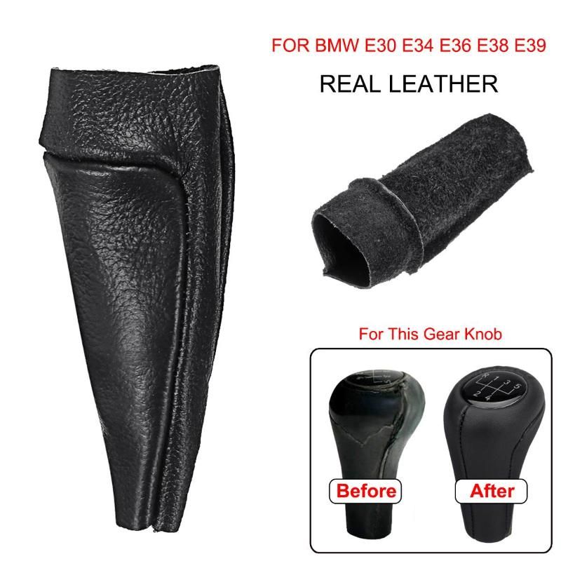PU Leather Gear Stick Konb Cover Shift Gaiter Boot For BMW E30 E34 E36 Z3 X3