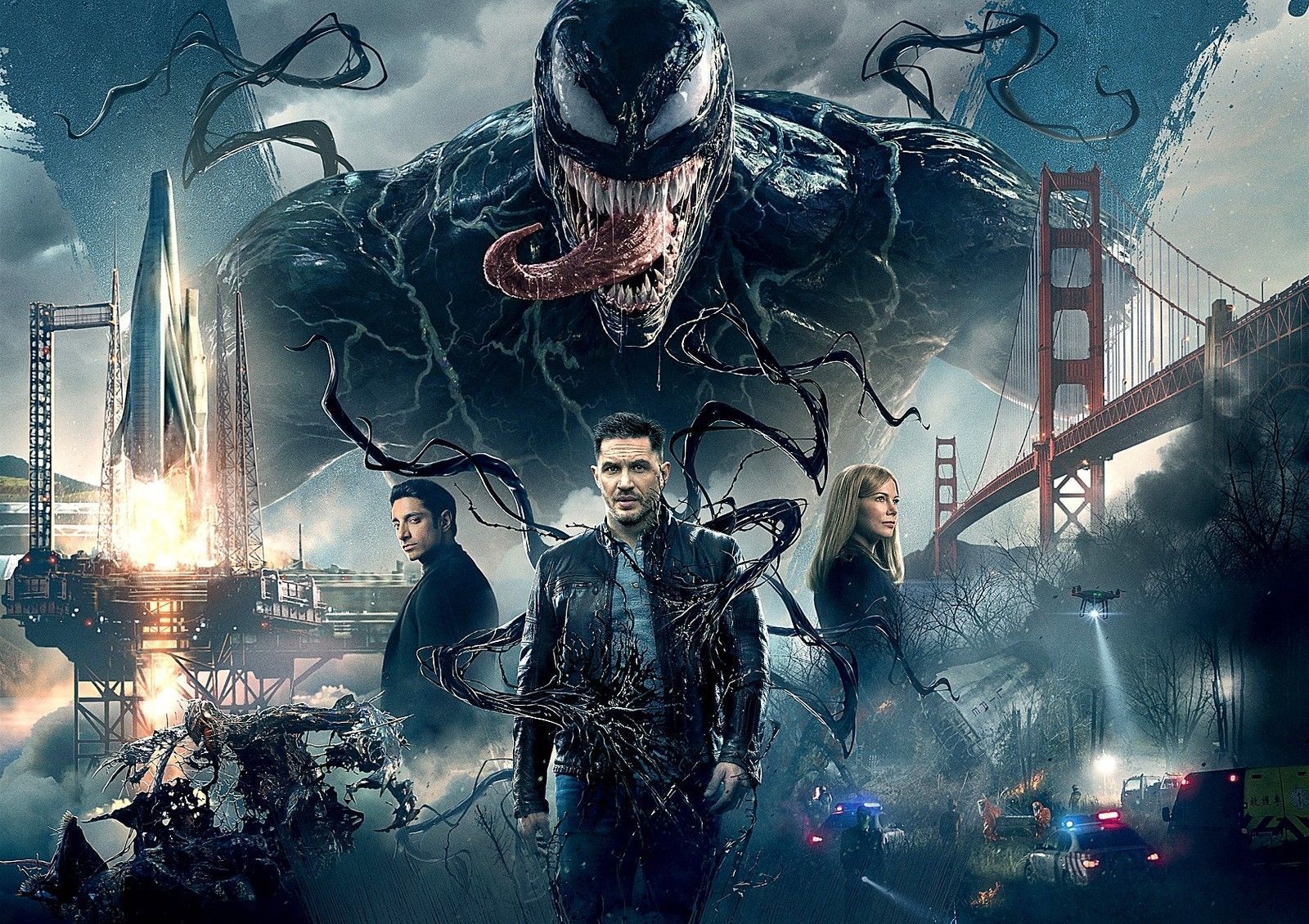Venom Poster 48x32" 36x24" 2018 Tom Hardy Movie Film Art Print Silk 