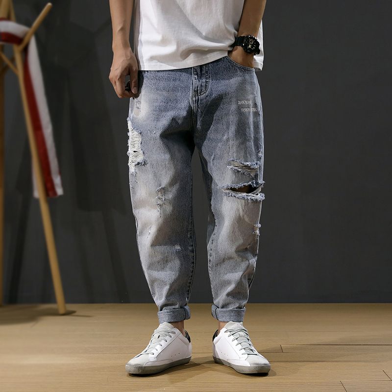 men's relaxed fit ripped jeans